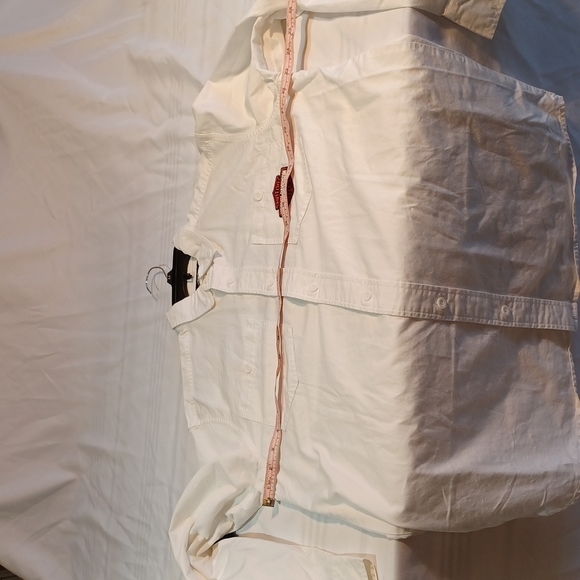 Harley DAVIDSON LARGE LONG SLEEVE WHITE BUTTON UP SHIRT EUC WORN ONLY ONE TIME! - Picture 8 of 8